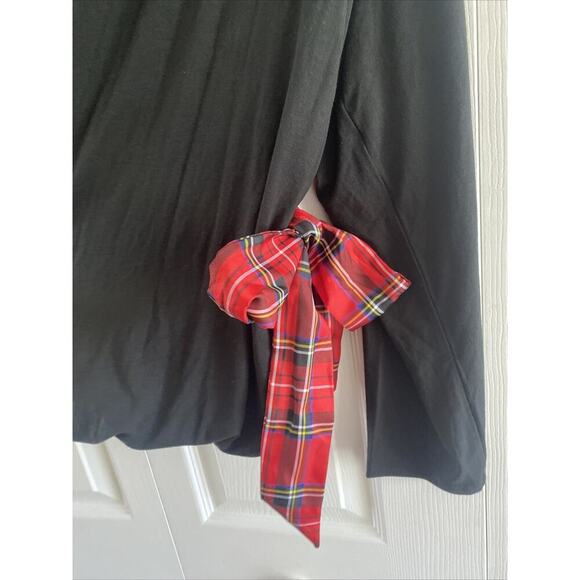 J crew Womens Plus 3X Black Faux Wrap Red Plaid‎ Tie Wast NEW - Picture 6 of 6